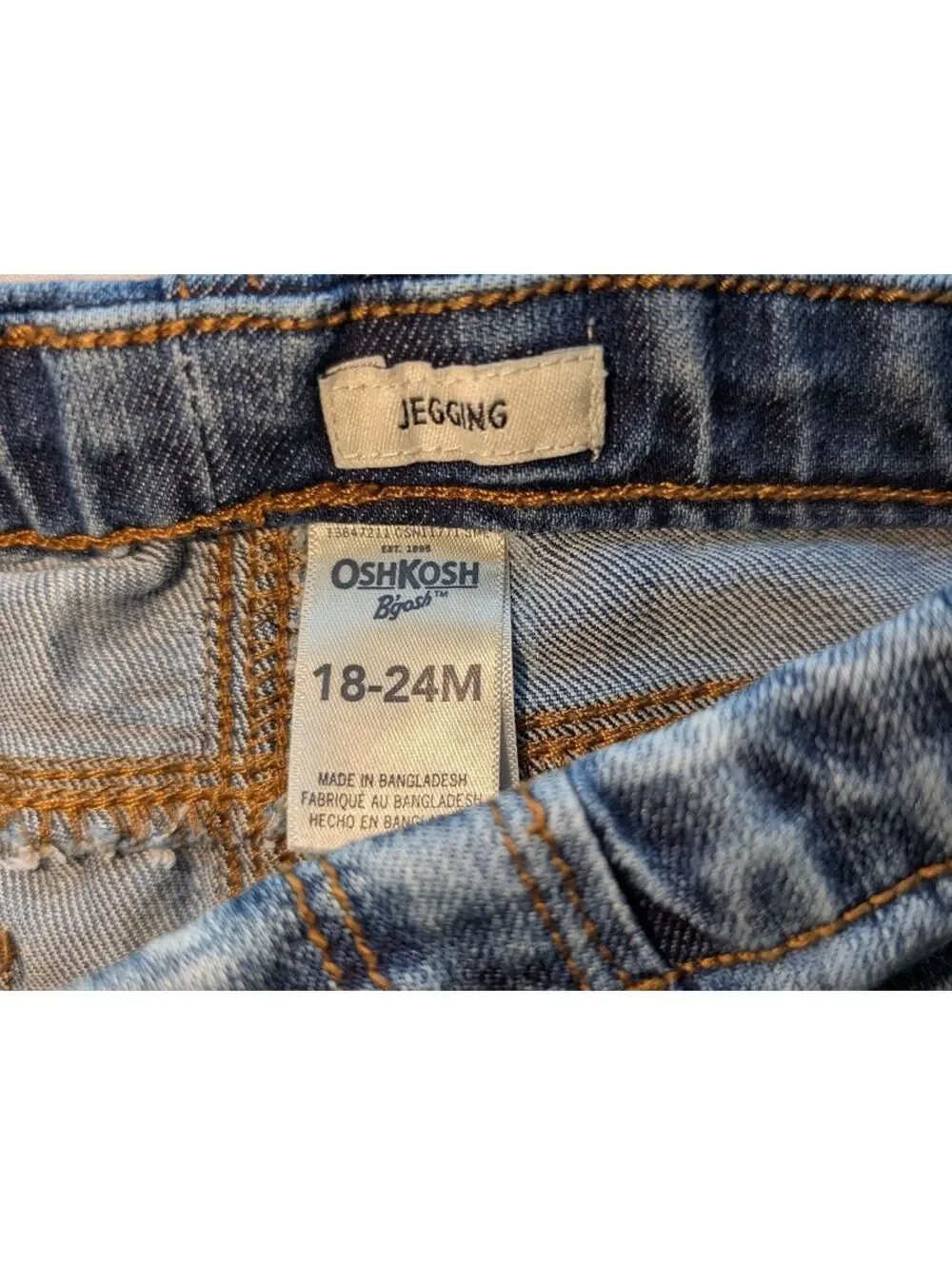 OshKosh B'gosh Jegging Distressed Denim 18-24M